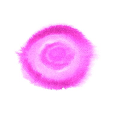 Islak kağıt üzerinde bulanık pembe yuvarlak suluboya boya..