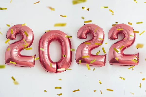 New Year 2022 Inflatable Figures Numbers balloons. Celebration, holiday. — Stock Photo, Image
