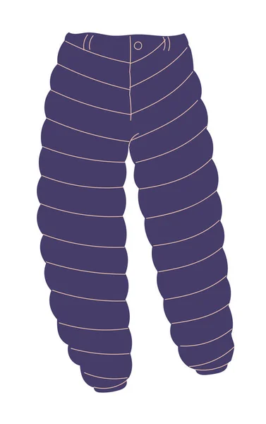 Pantalones de abrigo elemento de ropa de invierno y ropa de abrigo — Vector de stock