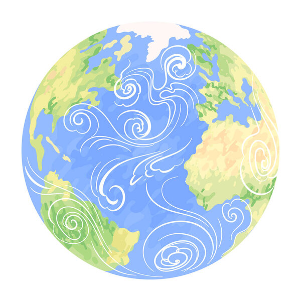 Планета Земля, движение воздушных масс Атлантического океана