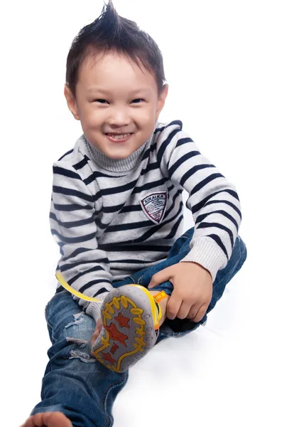 Little boy dress shoes — Stock Photo, Image