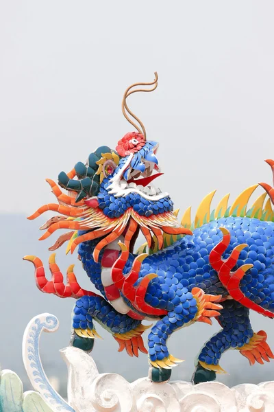 The Sculpture Dragon and horse combination. — Stock Photo, Image