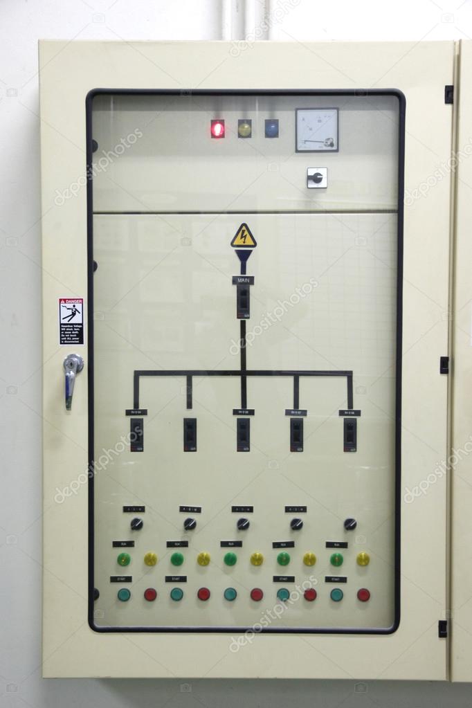 Electrical energy control cabinet.