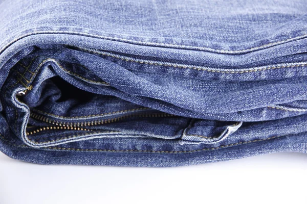 A blue jeans is The side of see. — Stock Photo, Image