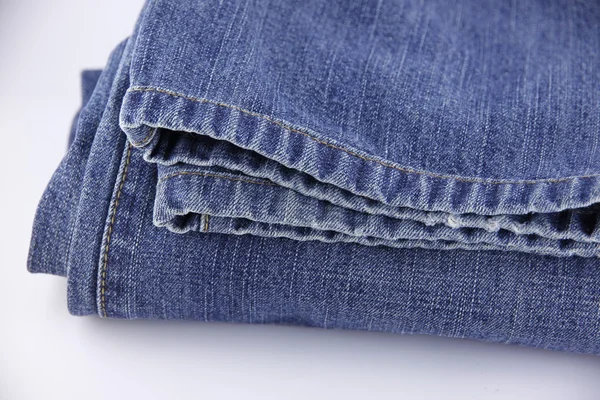 Een blue jeans is de kant van Zie. — Stockfoto