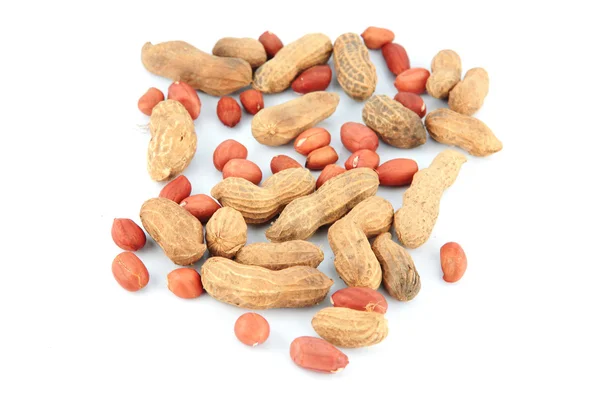 Peanuts Mingle on white background. — Stock Photo, Image