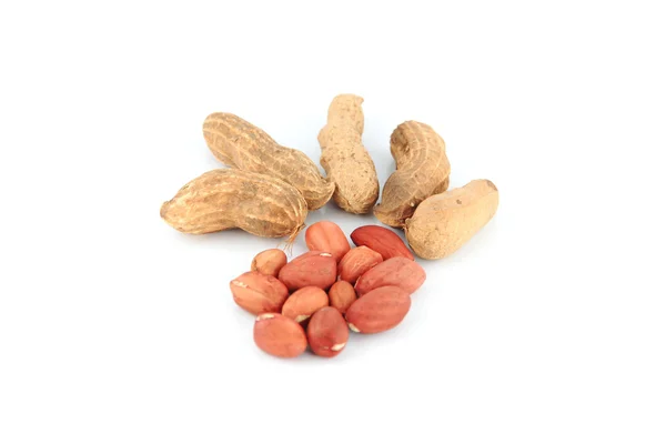 Peanuts on white background. — Stock Photo, Image