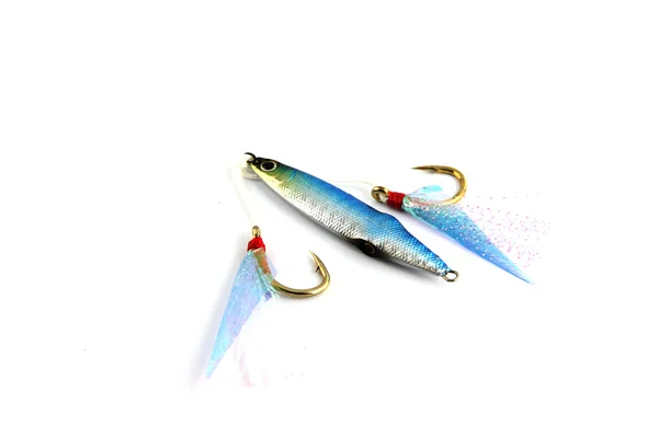 The Jiging Lure is fishing on white Background. — Stock Photo, Image