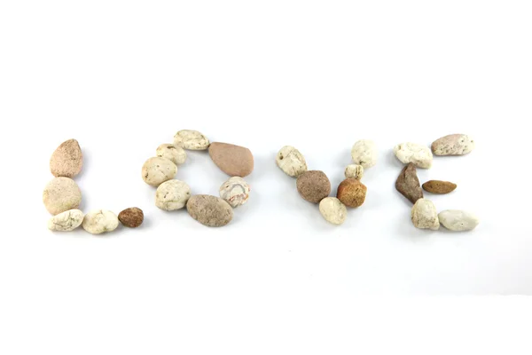 Stones sort reads "LOVE". — Stock Photo, Image