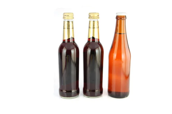 Três garrafas de vinho . — Fotografia de Stock