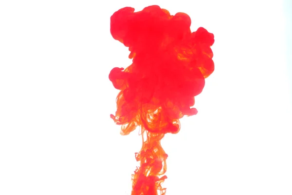 Red Smoke caused by water color. — Stock Photo, Image