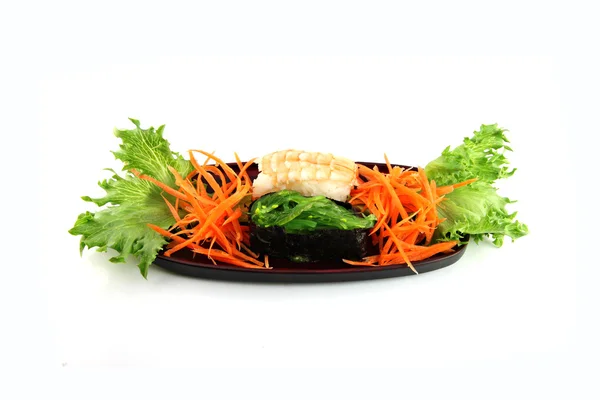 Sushi laget reker og tang. Sushi er japansk mat. . – stockfoto