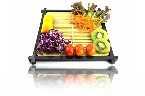 Set van groenten en fruit voor de gezondheid. — Stockfoto