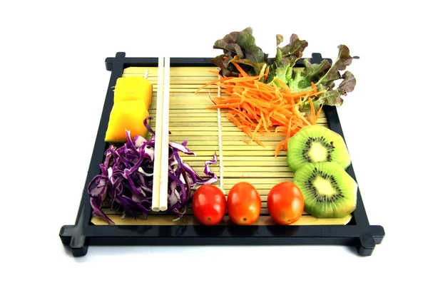 Set van groenten en fruit voor de gezondheid. — Stockfoto