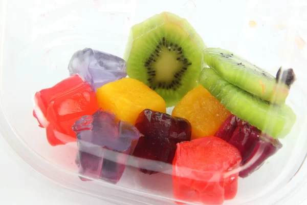 Frukt och gelé med färgglada. — Stockfoto