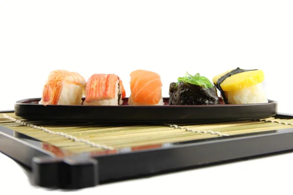 Os frutos do mar Sushi no prato . — Fotografia de Stock