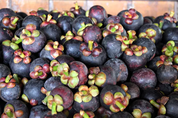 Um mangostão é fruta na Tailândia . — Fotografia de Stock