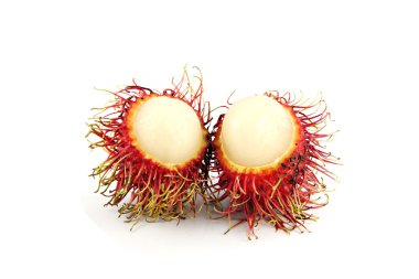 Rambutan meyve soyulmuş.