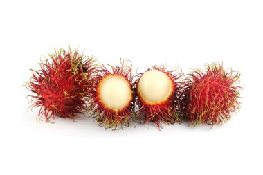Rambutan meyve soyulmuş.