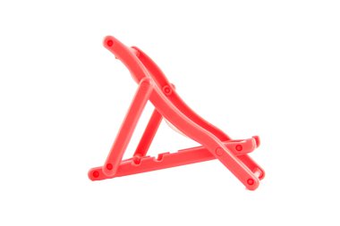 Kırmızı yanal model plaj sandalyesi.