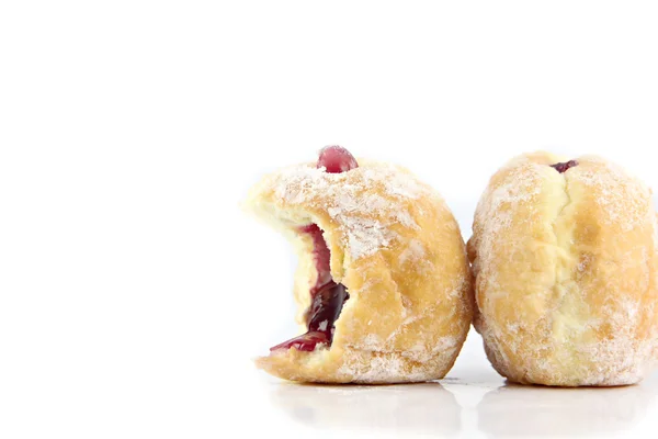 Blueberry donuts and bite. — Stock Photo, Image