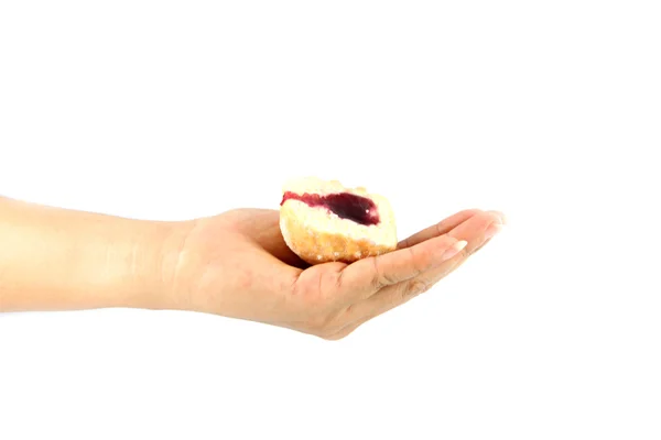 Donuts on hand. — Stock Photo, Image