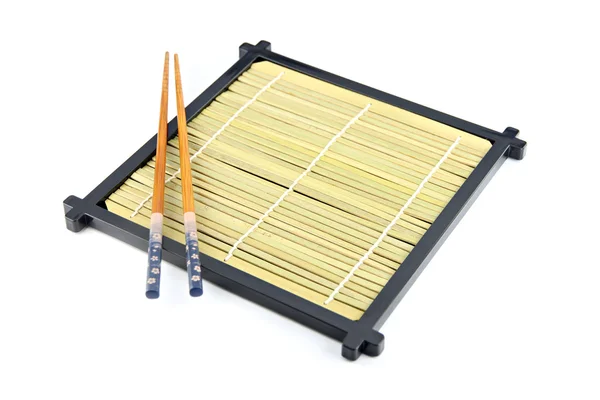 Bamboo dish and chopsticks. — Stock Photo, Image