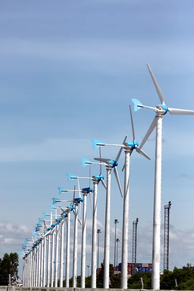 Veel van de windturbines. — Stockfoto