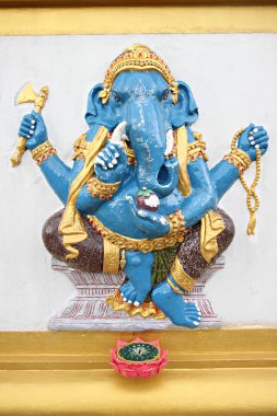 Mavi heykel ganesh Tapınak.
