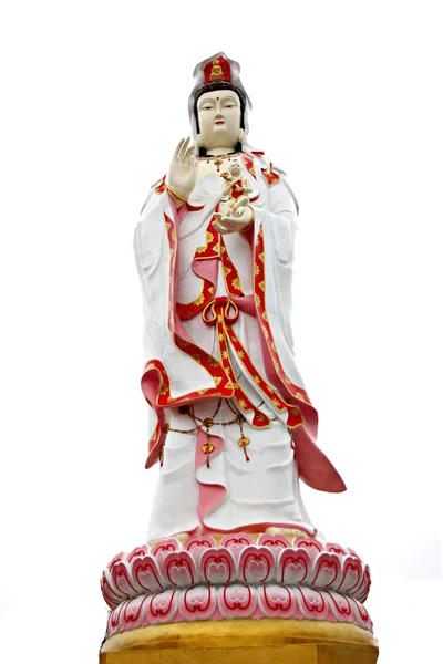 Socha Kuan-jin v chrámu. — Stock fotografie