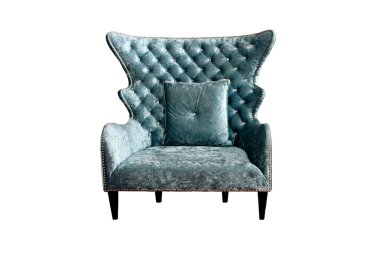 Yeşil sandalye closeup görünümü.