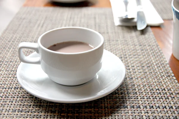 White cup of cocoa. — Stock Photo, Image