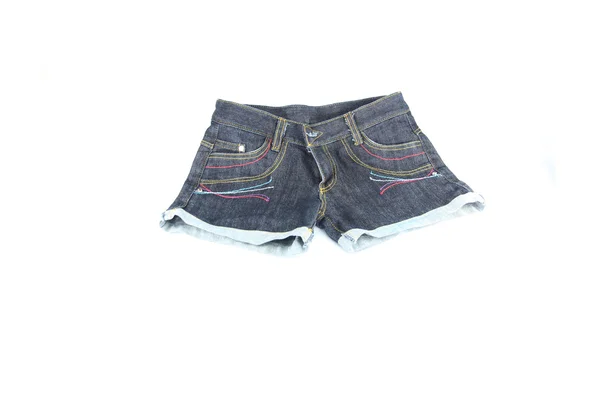 Närbild jeans shorts. — Stockfoto