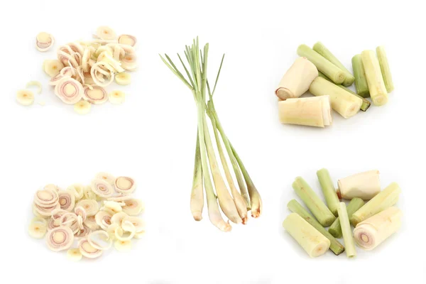 Closeup Fresh Lemon Grass and cut into small pieces. — Stock Photo, Image