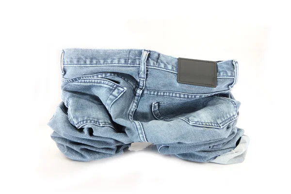 The back of the jeans on the floor. — Stock Photo, Image