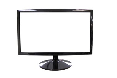 Beyaz bir çerçeve LED ekran bilgisayar.