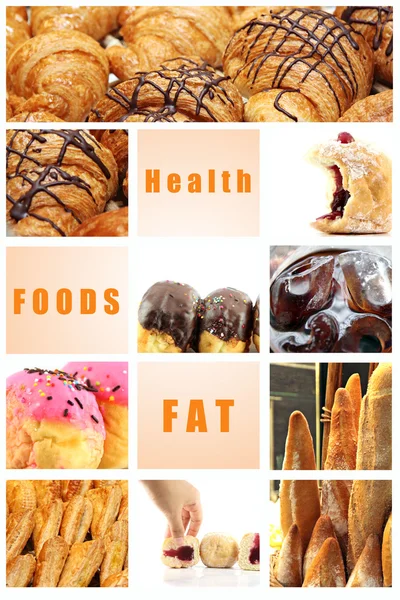 Mix Picture Junk food for Health. — Stock Photo, Image