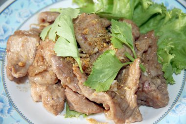 tabak kızarmış domuz eti baharat.