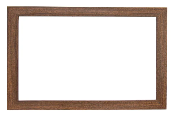 Dřevěný rám na bílém pozadí. — Stock fotografie