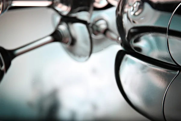 Reflection of the glass in the basin. — Stock Photo, Image