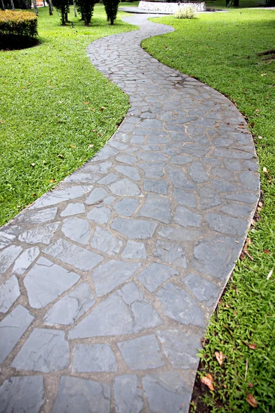 Piedra de pasarela en el jardín . —  Fotos de Stock