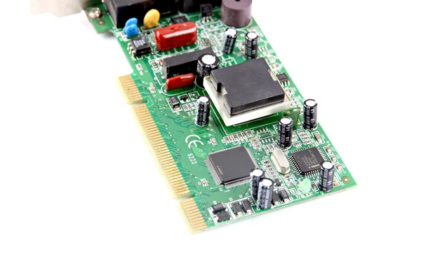 The modem Computer equipment circuit board. — Stock Photo, Image