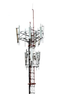 beyaz zemin üzerinde anten dizi telefon.