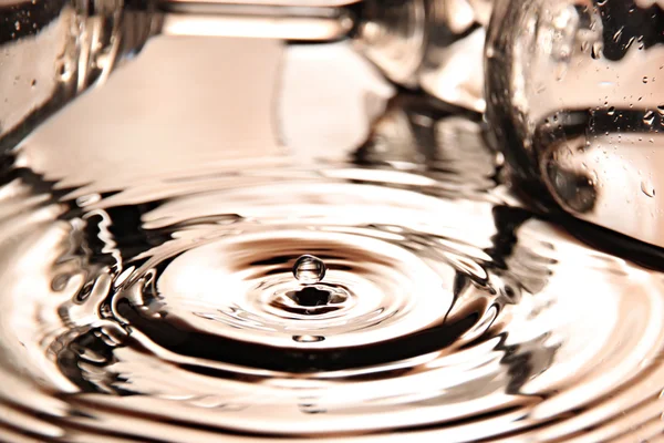 Orange color and glass Background of Water drops a beautiful sha — Stock Photo, Image