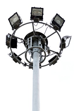 Beyaz arkaplanda spot ışığı.