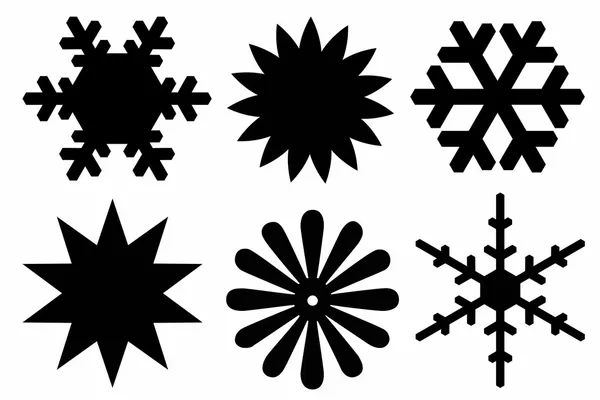 Silhouette of snowflakes. — Stock Photo, Image