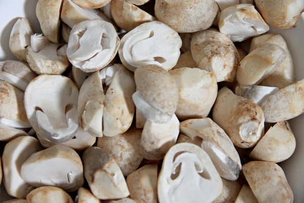 Stack of fresh Mushroom in Kitchen. — Stock Photo, Image