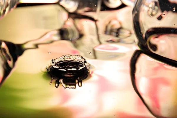 Colorful Water Drops and glass in the blow. — Stock Photo, Image