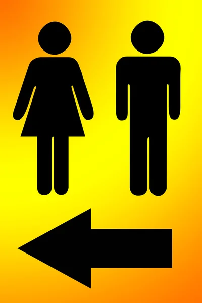 Znaki do łazienki dla mężczyzn i kobiet. — Zdjęcie stockowe