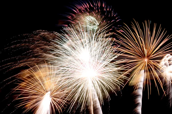 Fuegos artificiales o petardo Variedad de colorido . —  Fotos de Stock